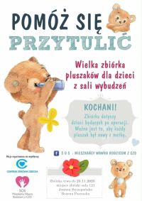 4. Plakat zbiórki pluszaków.